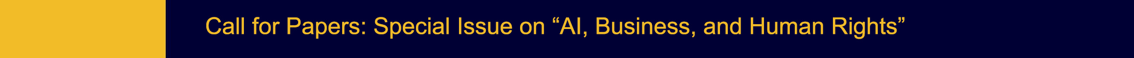 Banner linking to the BHRJ call for papers for an SI on AI