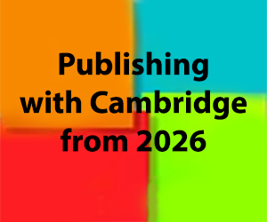 DET banner - publishing with Cambridge in 2026