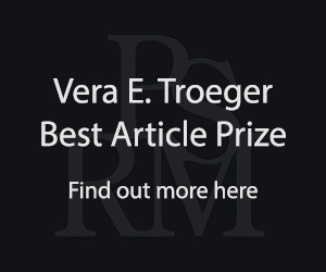Vera E. Troeger Best Article Prize banner