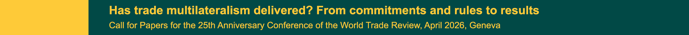 Call for Papers for 2026 anniversary celebration for WTR